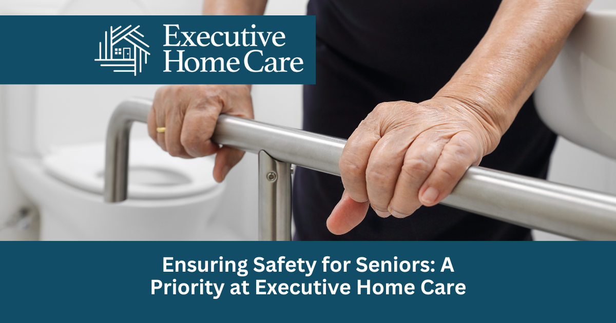 persons hands holding grab bar