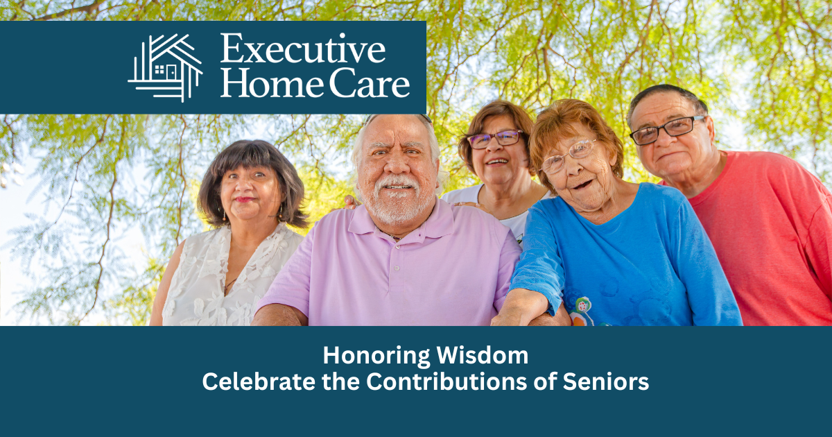 group of elderly people outside