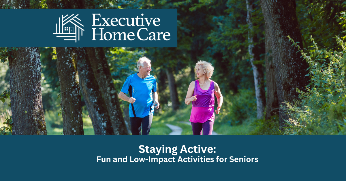two elderly people jogging outside